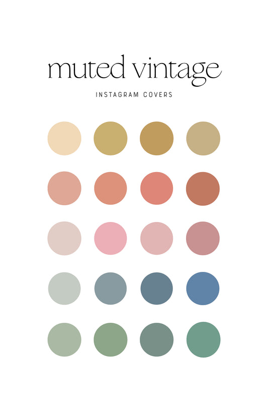 Muted Vintage Tones Instagram Covers