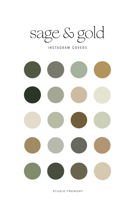 Sage & Gold Instagram Covers