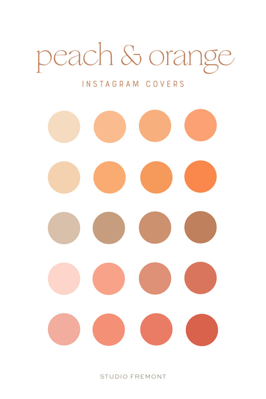 Peach & Orange Instagram Highlight Covers